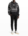 Dolce & Gabbana Logo Bandana Print Hoodie Sweatshirt In Black Prt
