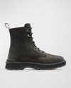 Sorel Men's Hi-line&trade; Lace Waterproof Leather Ankle Boots In Black/jet
