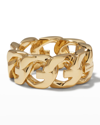 Givenchy Gold G Chain Ring In Silvery