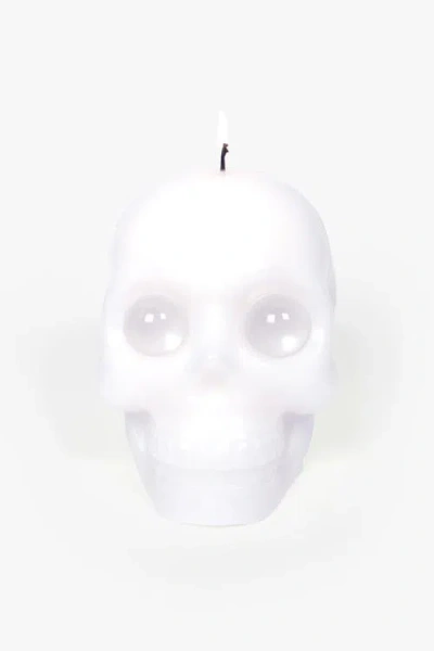 54celsius Skull Candle With Crystal Eyeballs In White