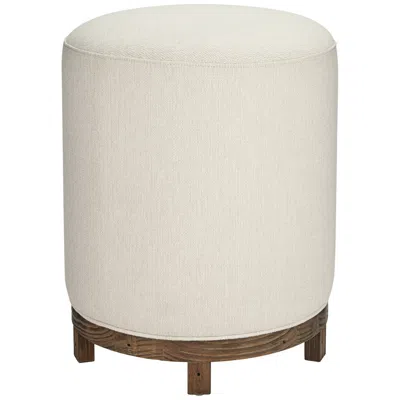 55 Downing Street Daniel 25 1/2" High Zeus Pearl Fabric Swivel Counter Stool