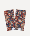 Coco & Wolf Thorpe And Wiltshire Bud Wavy Edge Napkins Set Of Two In Brown