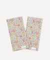Coco & Wolf Lilibet And Wiltshire Pink Stitch Edge Napkins Set Of Two In Multicoloured