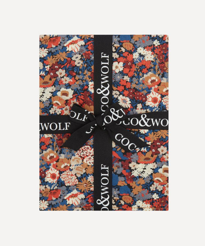 Coco & Wolf Thorpe Cotton Pillowcases Set Of Two In Blue