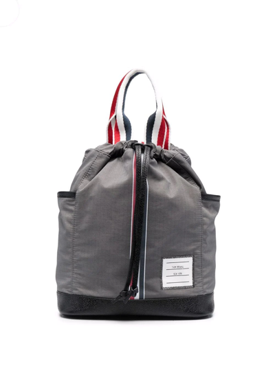 Thom Browne Rwb-stripe Backpack In Grey | ModeSens