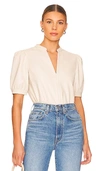 STEVE MADDEN JANE FAUX LEATHER TOP