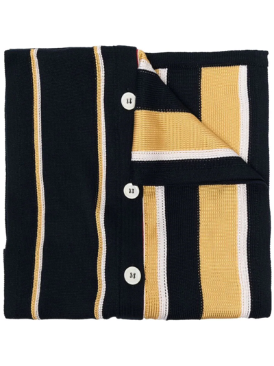 Thom Browne Intarsia-knit Striped Scarf In Black