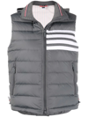 THOM BROWNE 4-BAR STRIPE DOWN-FILLED PADDED VEST