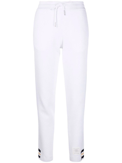 Thom Browne Cricket Stripe Track Pants In White