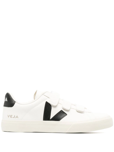 Veja Leather Recife Sneakers In Extra White Black