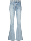 Veronica Beard Florence Flare-leg Jean Patch Pockets In Blau
