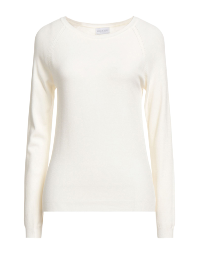 Luckylu  Milano Sweaters In Ivory