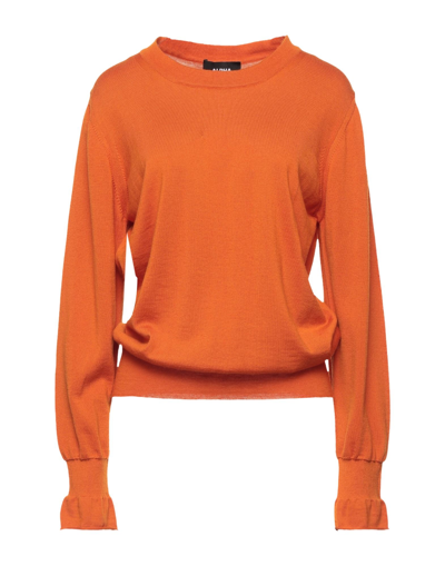 Alpha Studio Sweaters In Orange