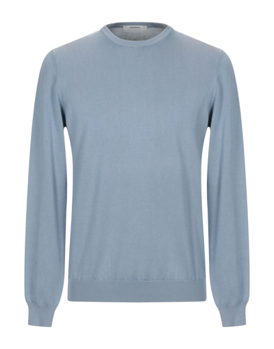 Alpha Studio Sweaters In Blue