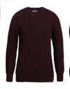 Brooksfield Man Sweater Chocolate Brown Size 48 Virgin Wool In Red