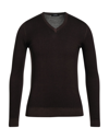Alpha Studio Sweaters In Dark Brown