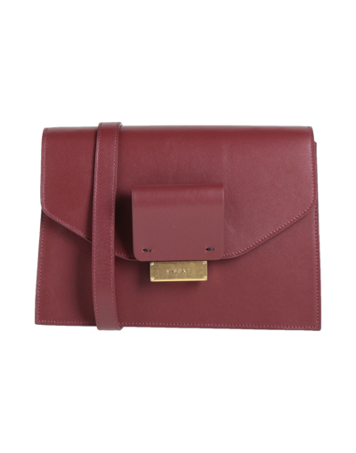 Visone Handbags In Maroon