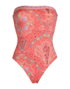 Pucci One-piece Swimsuits In Salmon Pink