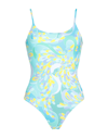 Pucci One-piece Swimsuits In Azure