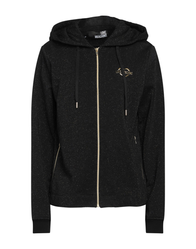 Love Moschino Sweatshirts In Black