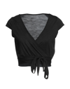 NORBA NORBA WOMAN SHRUG BLACK SIZE L WOOL, RECYCLED POLYESTER