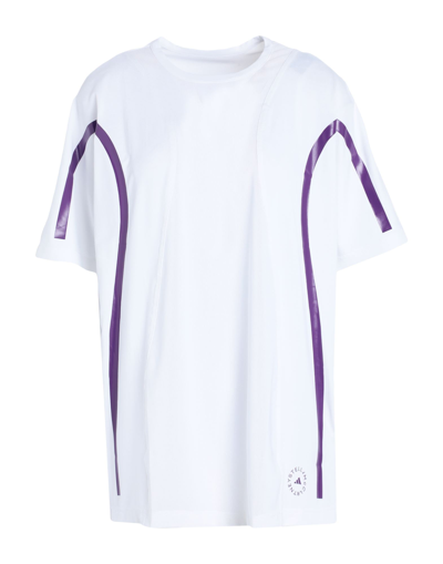 Adidas By Stella Mccartney Running Relaxed T-shirt In White,purple