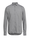 AGLINI AGLINI MAN SHIRT GREY SIZE 16 COTTON