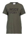 Erika Cavallini T-shirts In Military Green