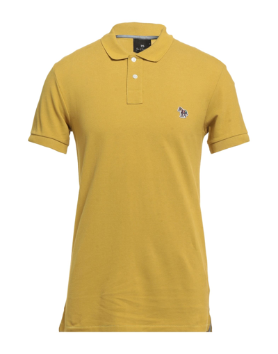 Ps By Paul Smith Polo Shirts In Ocher