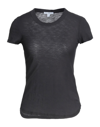 James Perse Shortsleeved Grey Cotton T-shirt In Grey