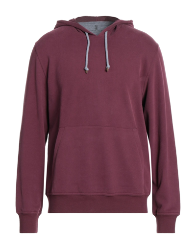 Brunello Cucinelli Sweatshirts In Maroon