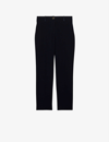 CLAUDIE PIERLOT CLAUDIE PIERLOT WOMEN'S BLEUS POUPIN TAILORED MID-RISE WOVEN TROUSERS,53305672