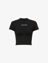 Heron Preston Logo-print Slim-fit Stretch-cotton T-shirt In Black White