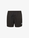 C.p. Company Chrome Logo-patch Swim Shorts In Black