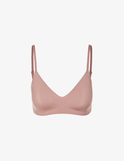 Sloggi Zero Feel Ultra Soft Moulded-cup Stretch-jersey Bra In 1141 Cacao