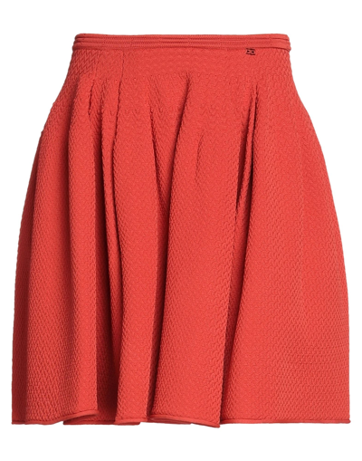 Elisabetta Franchi Mini Skirts In Orange
