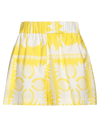 Red Valentino Woman Shorts & Bermuda Shorts Yellow Size 4 Polyester, Cotton