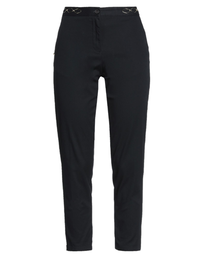 White Sand Woman Pants Black Size 4 Cotton, Elastane
