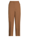 VIA MASINI 80 VIA MASINI 80 WOMAN PANTS CAMEL SIZE 10 COTTON, ELASTANE