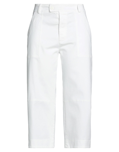 Alpha Studio Cropped Pants In White