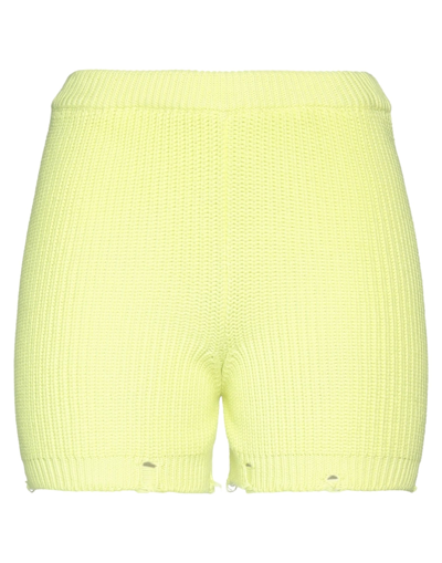 Vicolo Woman Shorts & Bermuda Shorts Yellow Size Onesize Viscose, Polyester In Green