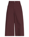 Department Five Denim Cropped In Maroon