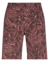 Beaucoup .., Man Shorts & Bermuda Shorts Brown Size 34 Cotton, Elastane