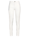 EMPORIO ARMANI EMPORIO ARMANI WOMAN DENIM PANTS WHITE SIZE 25 COTTON, ELASTANE