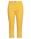 Ndegree21 Cropped Pants In Yellow