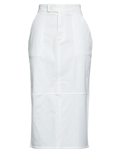Alpha Studio Midi Skirts In White