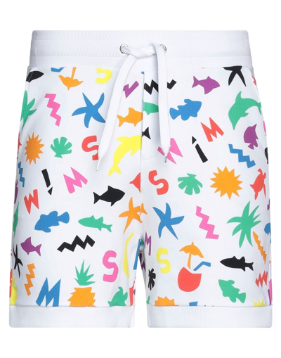 Moschino Man Shorts & Bermuda Shorts White Size S Cotton, Elastane