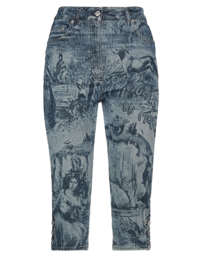 Moschino Denim Cropped In Blue