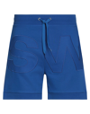 Moschino Swim Man Shorts & Bermuda Shorts Bright Blue Size L Cotton, Elastane, Polyester
