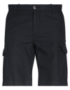 Eleventy Man Shorts & Bermuda Shorts Midnight Blue Size 31 Cotton, Linen